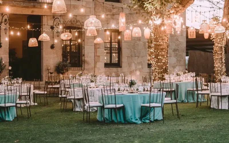 Beachfront wedding venue in Marbella set for a ceremony