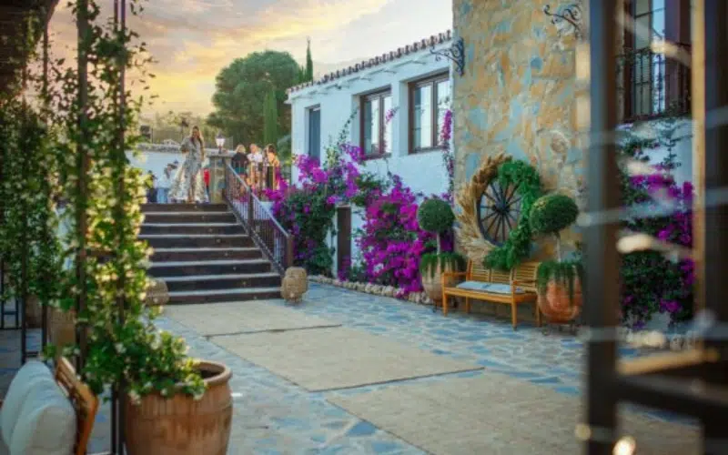 Evening wedding reception at a Marbella venue