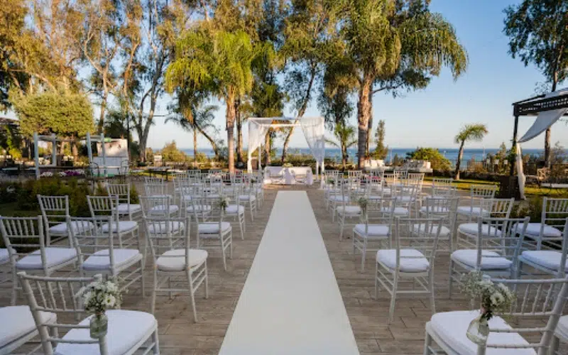 Couple exchanging vows at a Marbella wedding ceremony