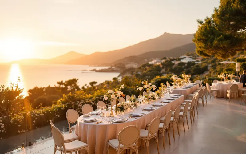 coordinator managing setup on the wedding day in Marbella