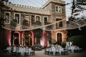 Vineyard wedding venue in the Andalusian countryside with mountain views