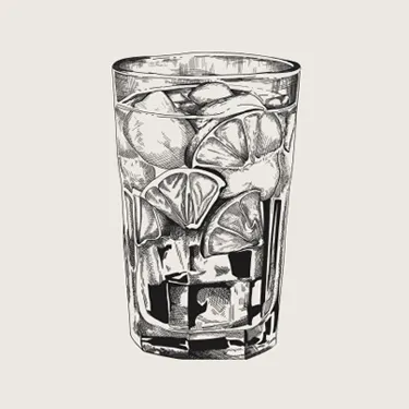 a gin fizz cocktail in a tall glass