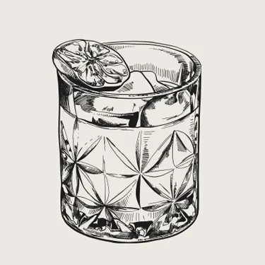 a negroni cocktail in a tumbler